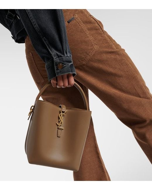 Saint Laurent Brown Bucket Bag Le 37 Small Aus Leder