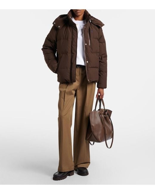 Polo Ralph Lauren Brown Logo Quilted Down Jacket
