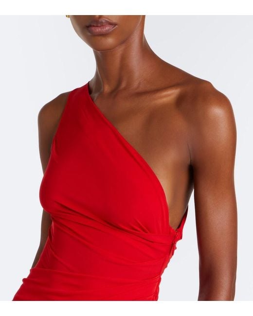 Alex Perry Red One-Shoulder Gown