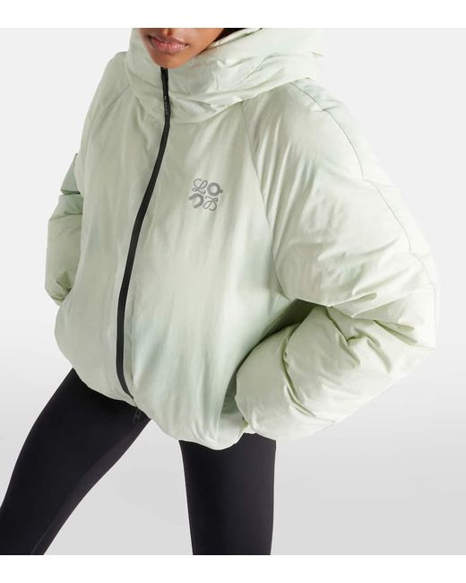 Loewe Green X On Tie-Dye Technical Puffer Jacket