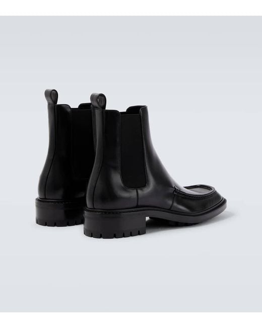 Saint Laurent Black Joe Leather Chelsea Boots for men