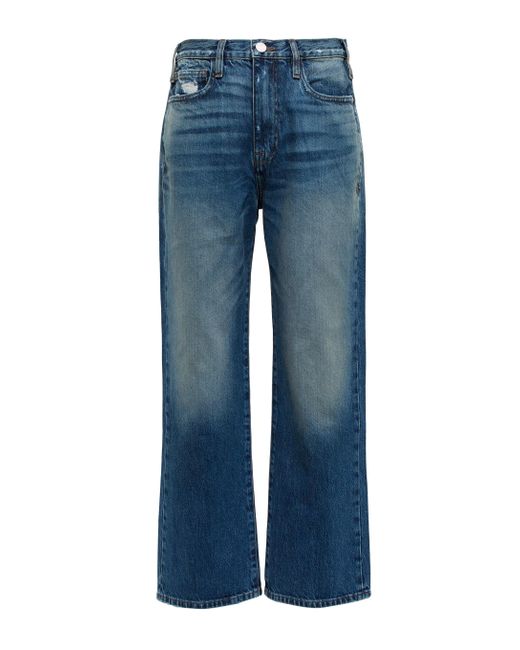 FRAME Denim Le Jane Wideleg Cropped Jeans in Blue Lyst UK