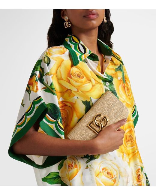 Camisa de seda floral Dolce & Gabbana de color Yellow