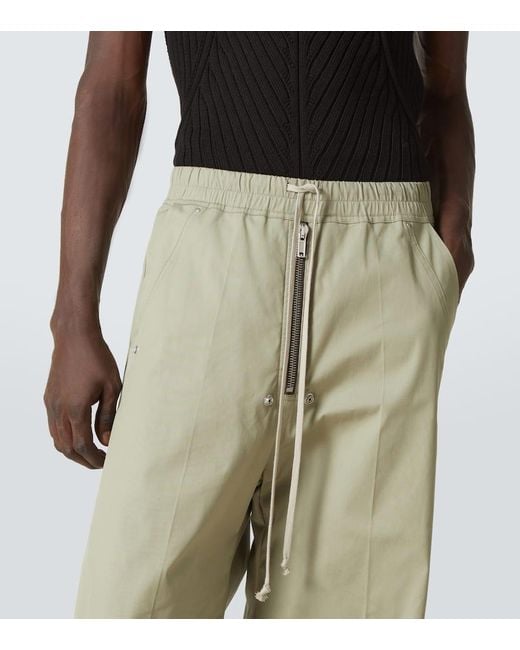 Rick Owens Natural Bela Cotton Poplin Wide-Leg Pants for men