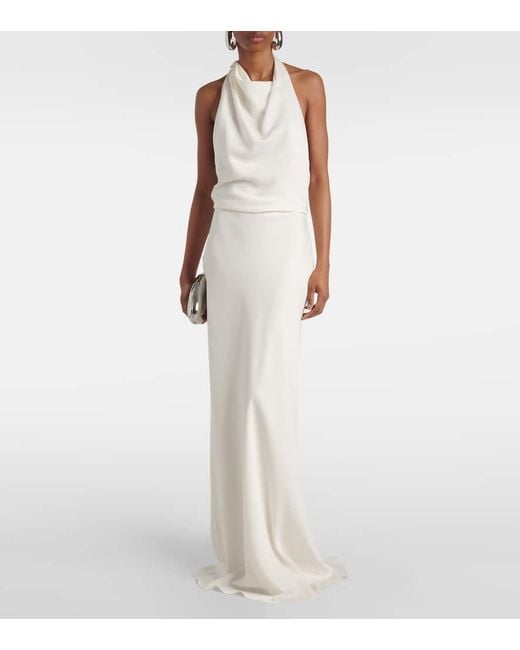 Jonathan Simkhai White Robe Reannon Aus Satin