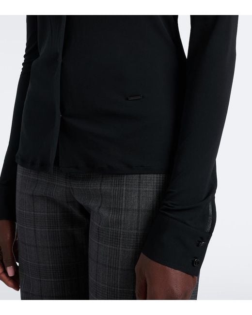 Gucci Black Crepe Jersey Shirt