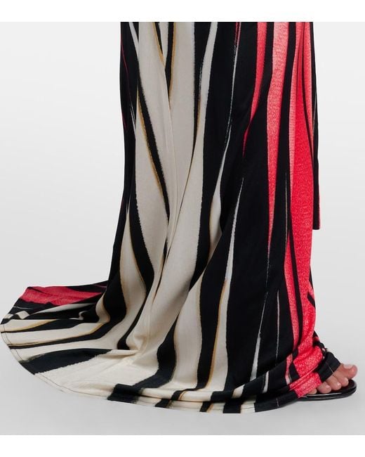 Roberto Cavalli Red Printed Gown