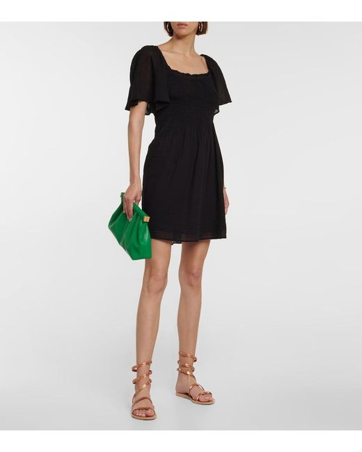 Velvet Black Esme Cotton Gauze Minidress
