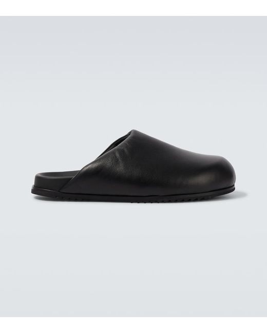Rick Owens Slippers Granola Aus Leder in Black für Herren