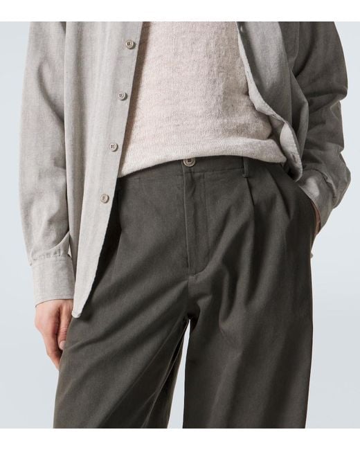Our Legacy Gray Bridge Cotton Chinos for men