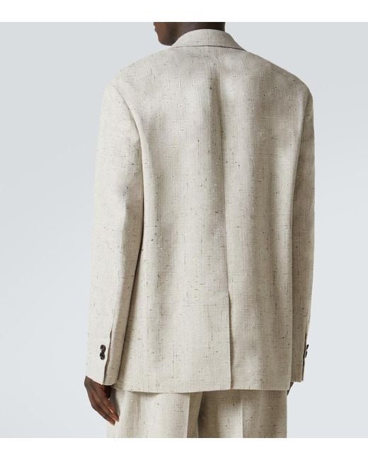 Bottega Veneta Gray Double-Breasted Blazer for men