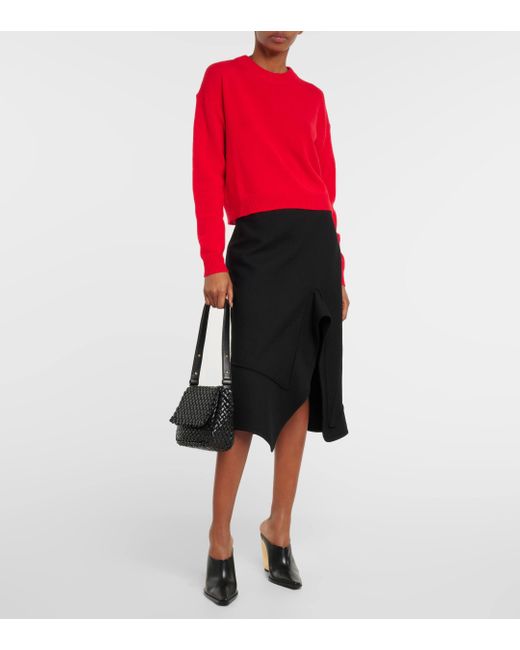 Jardin Des Orangers Red Wool And Cashmere Sweater