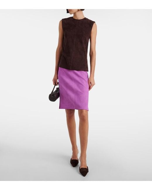Stouls Brown Miuccia Suede Top
