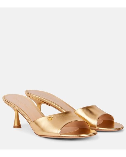 Gianvito Rossi Natural Ascent 55 Leather Mules
