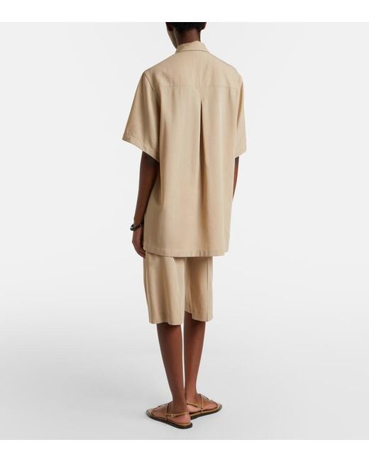 Totême Natural High-Rise Bermuda Shorts