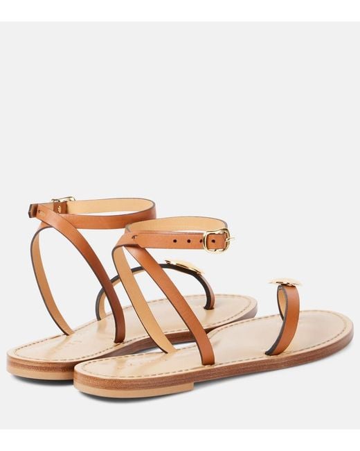 Amanu Metallic Senegal Leather Sandals