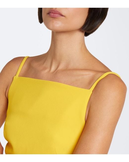 Givenchy Yellow Crepe Cady Midi Dress