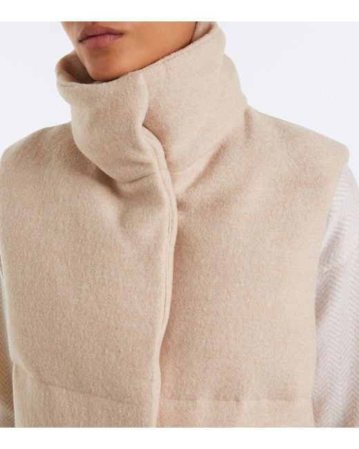 Eleventy Natural Wool Down Vest