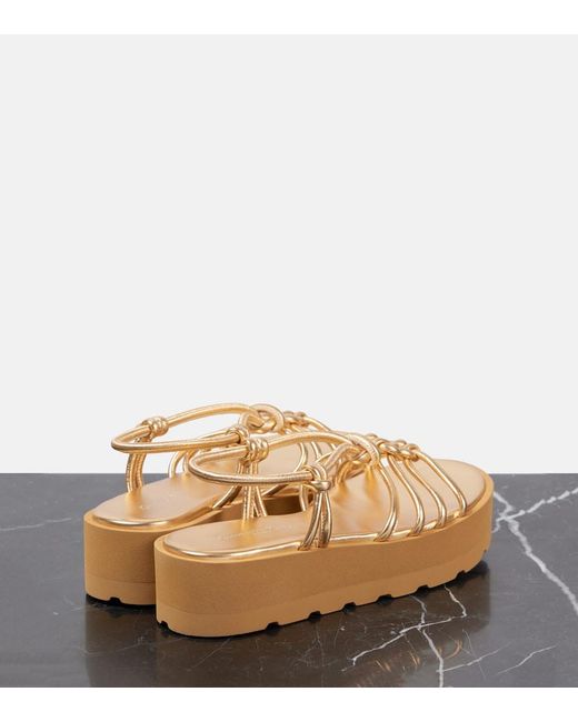 Gianvito Rossi Metallic Leather Sandals