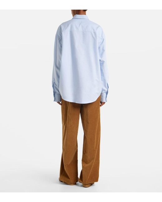AMI Blue Ami De Cour Cotton Poplin Shirt