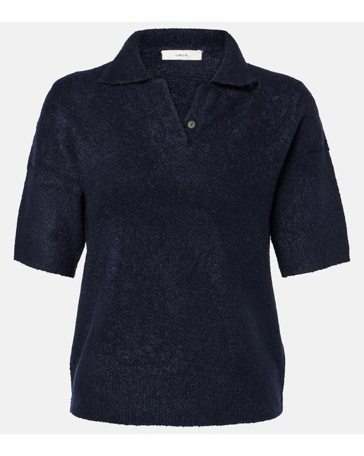 Vince Blue Pullover Aus Einem Seidengemisch