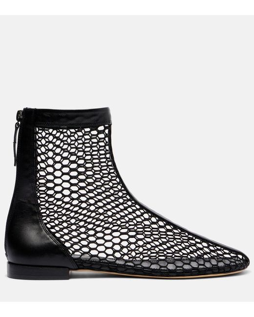 Souliers Martinez Black Maxima Mesh Ankle Boots