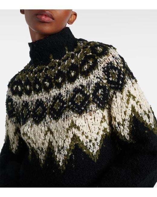 Proenza Schouler Black Label Lizzy Fair Isle Cotton Sweater