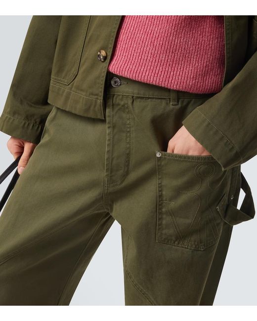 J.W. Anderson Green Twisted Straight Jeans for men