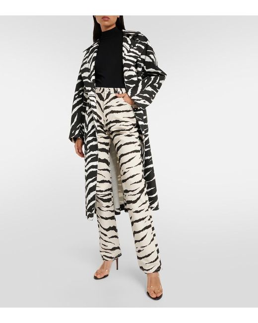 Alaïa White Zebra-Print Jeans