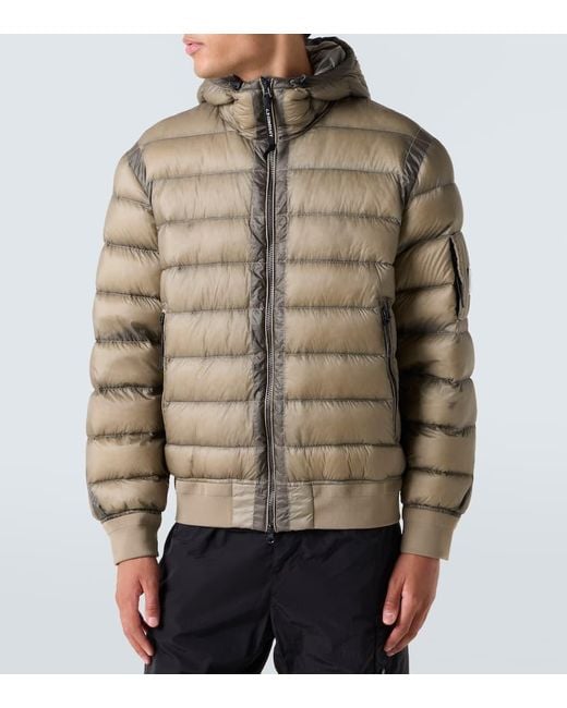 C P Company Green Hooded Down Jacket for men