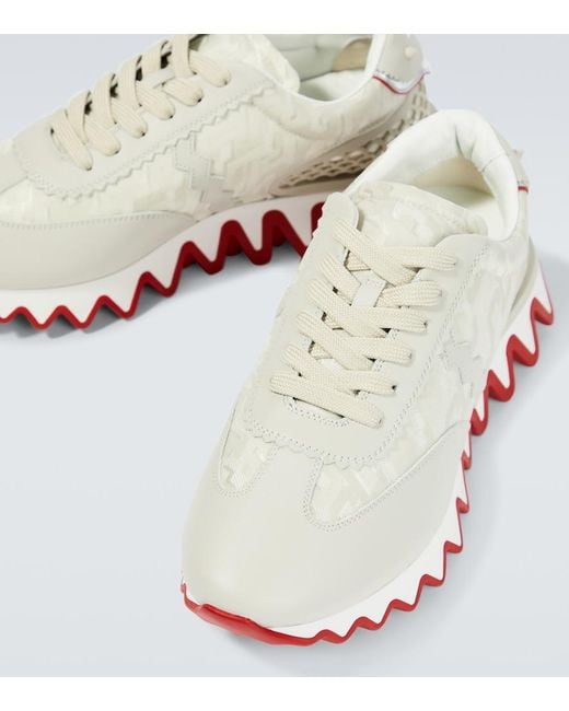 Christian Louboutin Metallic Loubishark Leather Sneakers for men