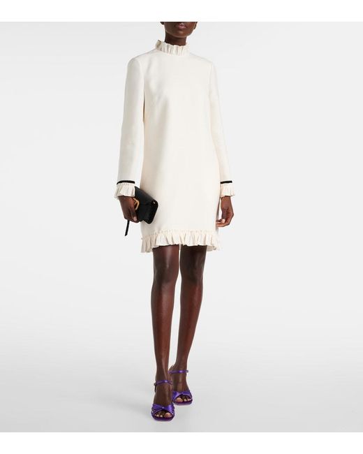 Valentino White Crepe Couture Minidress