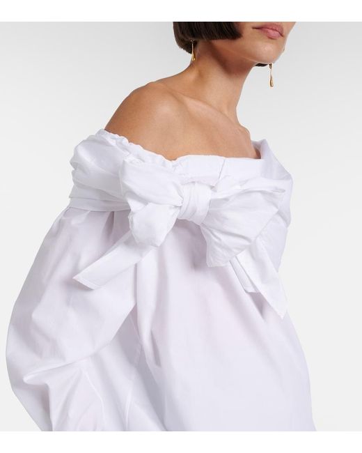 Max Mara White Curvone Cotton Blouse