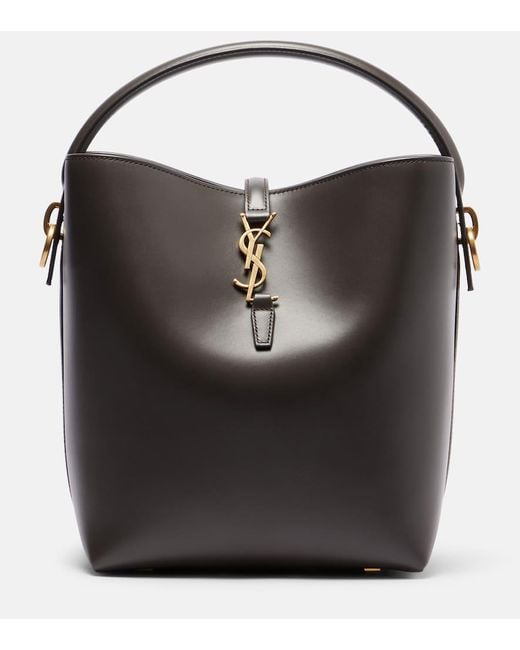 Saint Laurent Black Bucket Bag Le 37 Cassandre Aus Leder