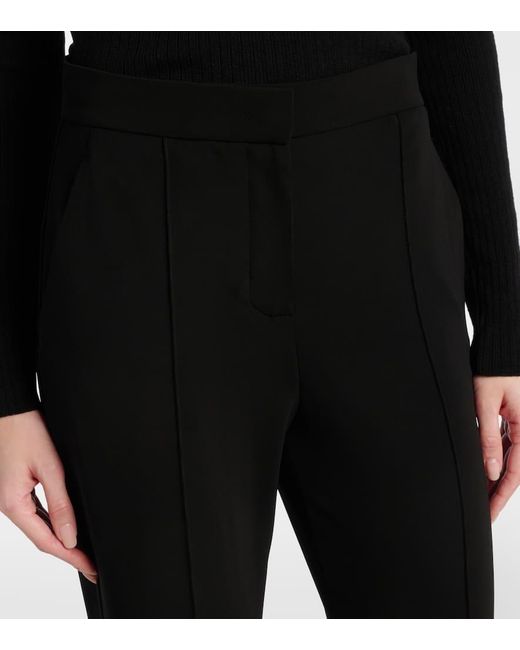 Max Mara Black Gerade High-Rise-Hose Dinda Aus Jersey