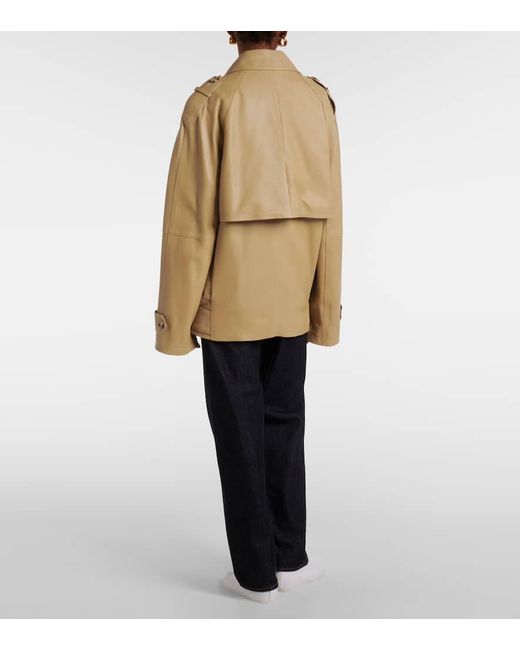 Totême  Natural Oversize-Jacke Aus Leder