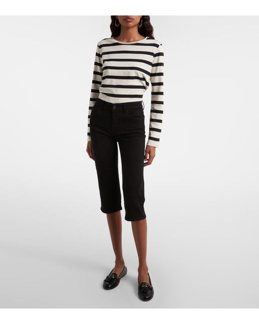 7 For All Mankind Black Capri Cropped Jeans