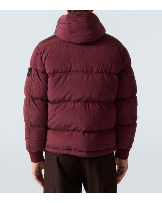 Stone Island Red Compass Down Jacket for men