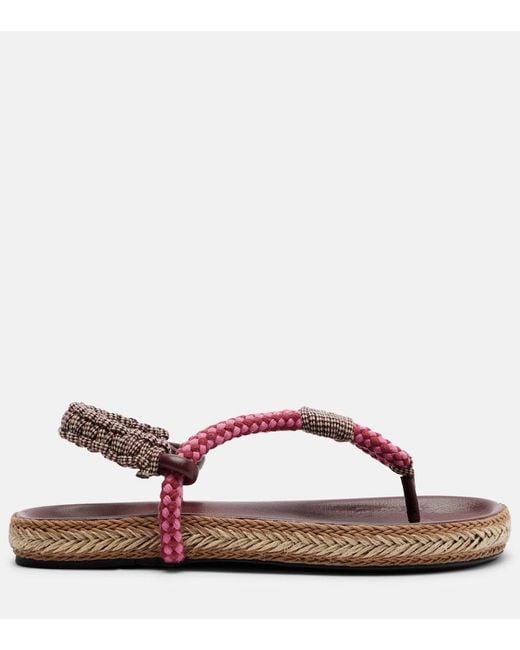 Isabel Marant Pink Gypso Thong Sandals