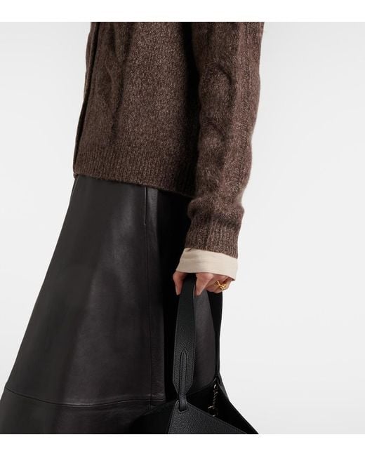 Lisa Yang Brown Gwyneth Cashmere And Silk Cardigan