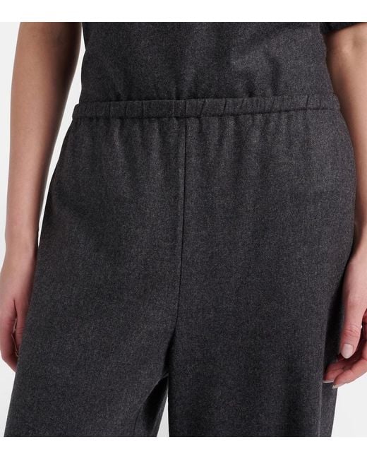 Asceno Blue Austin Wool And Cashmere Wide-Leg Pants