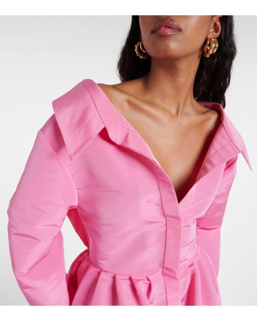 Valentino Pink Silk Faille Gown