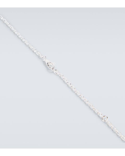 Gucci White Interlocking G Sterling Silver Necklace for men
