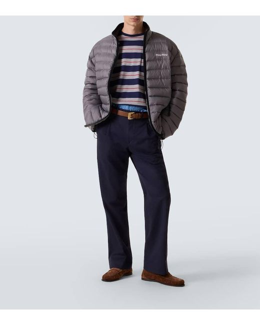 Chaqueta De Plumas Con Paneles Miu Miu de hombre de color Gray
