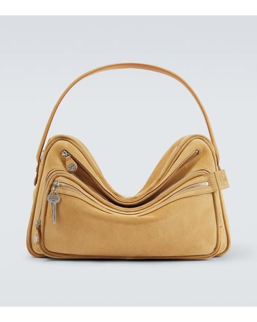 Acne Natural Camero Suede Shoulder Bag for men