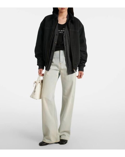 Maison Margiela Black Cotton Bomber Jacket