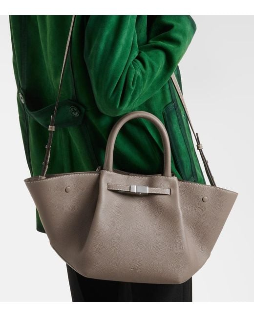 DeMellier London Gray Tote New York Midi Aus Leder