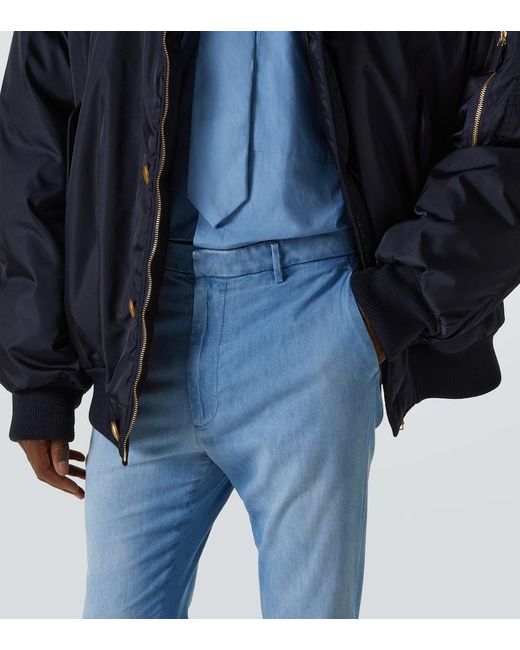 Prada Blue Mid-Rise Slim Jeans for men