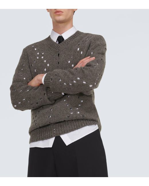 Pull en alpaga et laine Givenchy pour homme en coloris Gray