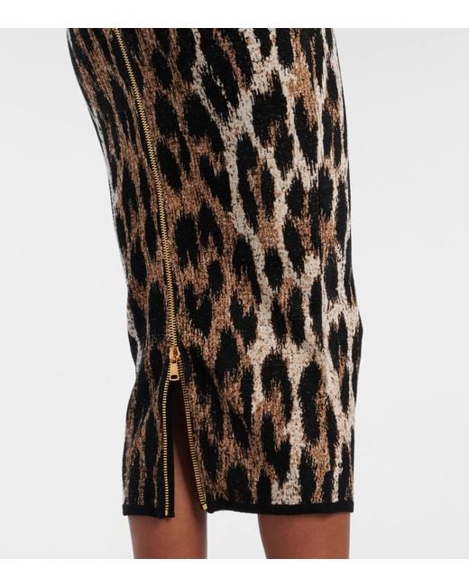 Robe Longue Imprimee Balmain en coloris White